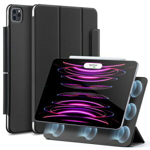 ESR iPad Pro 12.9 P[X (2022/2021/2020A6/5/4) iPad Air 13C` pJo[(2025/2024) }OlbgXz Pencil2Ή O܂X^h I[gX[vEEFCN Rebound CP[X ubN