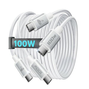 Aioneus USB C �P�[�u��CtoC �[�d�R�[�h ���� Type-C to Type-C �i�C�����҂� �f���h�~ �����f�[�^�]�� �^�C�vc �P�[�u�� iPhone 17/16/15 Pro Max/iPad/Samsung/Google Pixel/Sony/Xiaomi/Oppo/Switch/PS5��TypeC�e��Ή� (