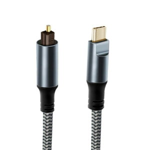 CY Type-C - SPDIF Toslink ���I�[�f�B�I�P�[�u�� (�I�v�g �I�X) USB-C - �f�W�^�����t�@�C�o�[ �T�E���h�C���^�[�t�F�[�X �I�X �A�_�v�^ ���C���[ �f�X�N�g�b�v �m�[�g�p�\�R���p (180cm)