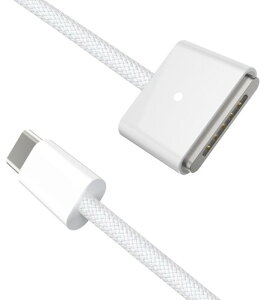 AIOUM USB C to Magnetic3 T-tipC[diC̕ґgP[uAΉMacBook Air Pro2021-2024(zCg)