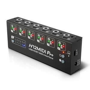 CME H12MIDI Pro USB�z�X�gMIDI�C���^�[�t�F�[�X ���[�^�[/�t�B���^�[/�}�b�p�[���� TRS A/B�Ή� USB-C�ڑ� 480�`�����l�� �f���A���d���i5V/9V�j �y�_���{�[�h/���G�ȃZ�b�g�A�b�v����