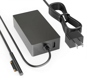 Surface �[�d�� �T�[�t�F�X �[�d�� USB�|�[�g�t�� 65W �ėp AC�A�_�v�^�[ �T�[�t�F�X �d���A�_�v�^�[ Surface Pro 9 / 8 / 7 / 6 / 5 / 4 / 3 / X �Ή� Surface Laptop 5/4/3/2/1 / Surface Book / Go ���ɑΉ�