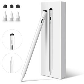 Mixoo iPad ペンシル 13分急速充電 極細 タッチペン パームリジェクション/磁気吸着/傾き感知 アップルペンシル代用 Type-C充電式 2018年以降iPad A16/10/9/8/7/6, Pro M4/13/12.9/11インチ, Air M3/M2/5/4/3, Mi