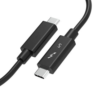 USB-C Thunderbolt 5 �P�[�u�� 1.5m POTRRCIUSUER �T���_�[�{���g5 80Gbps �o�����f�[�^�]�� 240W PD�Ή� 8K/60Hz (Thuderbolt 4 / Thunderbolt 3, USB4 �݊�) �X�}�[�g�t�H���E�^�u���b�g�E�Q�[���@�̃^�C�vc�@���