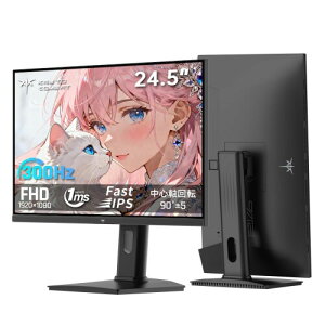 KEY TO COMBAT 24.5�C���`�Q�[�~���O���j�^�[FHD 300Hz (320Hz OC�\�j1ms(MPRT) Fast IPS HDR10 350cd/m? sRGB119%�F�� �E��u���[���C�g�E�t���b�J�[�t���[ Adaptive Sync HDMI2.0×2+DP1.4×1 �`���g�E���~�E�s�{�b