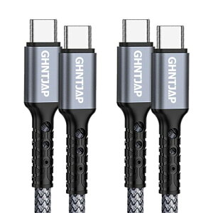GHNTJAP USB C to USB C P[u 2M ^Cvc P[u PDΉ 60W}[d f[^] Type C to Type C iPhone15/iPad/Galaxy/PixelΉ