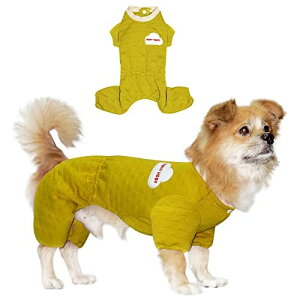 TONY HOBY 犬のパジャマ 秋冬用服 100%コットン生地 ソフト 防寒着 ロンパース 無地 部屋着 普段着 小型犬ウェア服