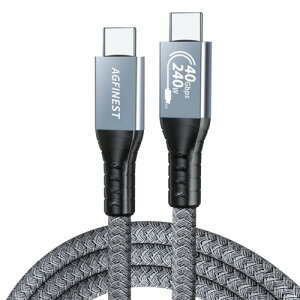 USB4 P[u 240W PD3.1 }[d 48V/5A 40Gbps f[^] 8K@60Hzfo Thunderbolt 4Ή USB-IFF MacBook M1/M2 Mac mini iPad Pro SSD OtHDD Type-C @Ή ϋv O[ AGFINEST (I^,