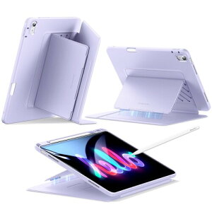 ESR iPad Air 13C` P[X (M3/M2A2025/2024) y[ ϏՌ cX^h EFCN/X[v Pencil Pro/USB-C CX[dΉ }`AOP[X FlipV[Y p[v