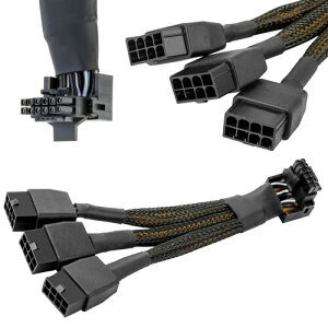 Xiatiaosann 16 AWG PCIE 5.0 12VHPWR 600W 3x8�s������16�s��(12+4�s��)�ւ�90�x���p�d���A�_�v�^�P�[�u�� �O���t�B�b�N�X�J�[�hRTX 4090 4080 3090TI 4070Ti (�^�C�vB)�p