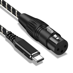 XLR to USB C�}�C�N�P�[�u�� �C3M XLR ���Xto USB Type C���^���I�[�f�B�I�ϊ��P�[�u���A�}�C�N����g�ѓd�b�i�X�}�z���j/���b�v�g�b�v/�^�u���b�g���֕ϊ��AWindows Macos i0S Android Linux Unix�A�V