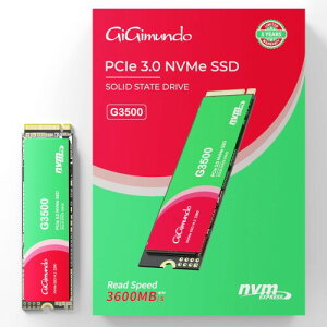GiGimundo G3500 SSD2280 512GB NVMe PCIe Gen3.0x4 3D NAND搭載/HMB採用/Trim機能 最大読み出し2800MB/s 最大書き込み1800MB/s メーカー5年保証 (512GB)