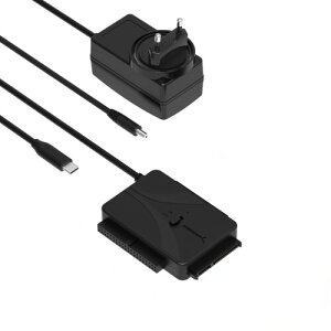 Sabrent USB Type C - SSD/SATA/IDE 2.5/3.5/5.25C` HDDRo[^[ ULd&LEDANeBreBCgt (10TBT|[g) (USB-DS12)