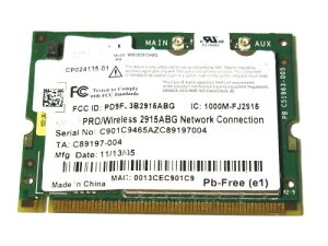 Laptopdiyparts Ce PRO/Wireless 2915ABG Network Connection 802.11a/b/g Mini PCI A_v^[