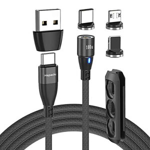 Hapachi ϋviC 6 in 1 }[d USB-C P[u }Olbg 100W PDΉ MacBook iPad iPhone Android X}[gtHEp\Re ̑@Ή (2.0m ubN) z_[t