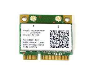 Laptopdiyparts Ce Centrino Wireless-N 1030 Single Band 802.11b/g/n 300Mbps + Bluetooth 3.0 PCIe Mini half J[h 11230BNHMW