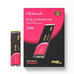 GiGimundo G7400 SSD1TB NVMe PCIe Gen4.0x4 3D NAND/HMB̗p/SLCobt@Zp/Trim@\ őǂݎ6600MB/s ҏWE PCEPS5E YƗp [J[5Nۏ (1TB)