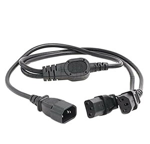 UPS PDU サーバー Y スプリッター電源コード IEC320 C14 に 2 x C13 10 a 250 v 延長ケーブル (2xC13, 1M)