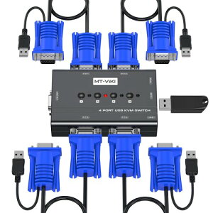 KVM VGAؑ֊ 4|[gUSB2.0 MT-VIKI KVM VGAXCb` 4 p\R؂ւ L[{[hE}EXpp\Rؑ֋@