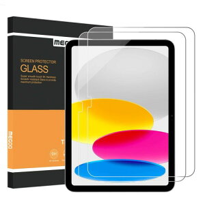 MEGOO 2�p�b�N �X�N���[���v���e�N�^�[ iPad 11th A16 2025(11�C���`)/10th 10.9 2022(10.9�C���`)�p�A9H �����K���X�AHD�N���A�A�P�[�X�t�����h���[�AApple Pencil&Face ID�Ή�