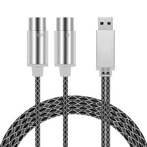 Koldot MIDI�P�[�u�� 5�s�� MIDI - USB�P�[�u�� MIDI�C���^�[�t�F�[�X �C���A�E�g USB�R���o�[�^�[ MIDI�A�_�v�^�[ �C���W�P�[�^�[�t�� �s�A�m�L�[�{�[�h����PC Mac �m�[�g�p�\�R���p