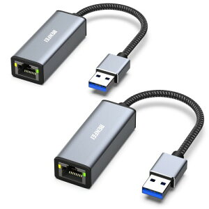 BENFEI 2 LLANA_v^ USB 3.0 - MKrbg C[Tlbg A_v^[AUSB 3.0-10/100/1000Mbps  RJ45 MKrbgC[Tlbg LAN lbg[NA_v^[ MacBook Pro 2022/2021/2020AMacBook Air 