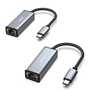 BENFEI 2 LLANA_v^ USB-C - C[TlbgA_v^[AUSB Type-C (Thunderbolt 3/4) - 10/100/1000Mbps  RJ45 MKrbgC[Tlbg LAN lbg[NA_v^[ iPhone 15 Pro/Max, MacBook Pro/Air 2023,