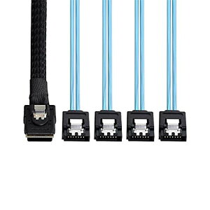 xiwai ~jSAS SFF-8087zXg4 SATA 7s^[Qbgn[hfBXN 6Gbps f[^T[o[ RAIDP[u 1.0M