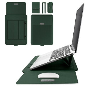 SumNeol パソコンケース 15 インチ/15.6 インチ 高級PUレザー 薄型 軽量 ケース パソコンバッグ 360°保護 PCケース 収納袋付き 撥水加工 多機能 通学 通勤 ビジネス 出張 旅行 PCスタンド機能付