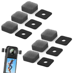 HUIKKJP Insta360 ���h�}�C�N�J�o�[ 6 ���� X4/X3 �p �A�N�Z�T���[ �����p ���h�}�C�N�X�|���W �m�C�Y���_�N�V���� ���m�C�Y�ጸ �E�B���h�V�[���h