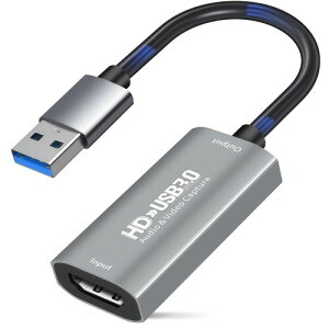 �L���v�`���[�{�[�h Switch�Ή� HDMI to USB 3.0 �r�f�I �L���v�`�� �J�[�h 4K@60Hz����1080P60fps�^�� �Q�[��/�r�f�I�^��/���C�u�z�M�p�L���v�`���[ �{�[�h �d���s�v ���^�y�� ��x�� PS5/PS4/PS3/PC�p