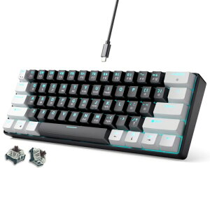 abucow 60% ���J�j�J�� �Q�[�~���O�L�[�{�[�h �u���E���X�C�b�` �L�� �R���p�N�g�L�[�{�[�h �A���`�S�[�X�g�@�\ �S�L�[���������Ή� 61 �����\�L�[�L���b�v �l�ԍH�w�f�U�C�� Windows/Mac