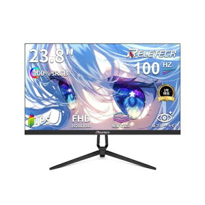 RELETECH 23.8�C���` ���j�^�[ Fast-IPS �Q�[�~���O���j�^�[ ����� FHD(1920×1080) 100Hz 1670���F 250nit ���y��2.8kg �N�C�b�N�����[�X VESA75×75 HDMI/VGA�Ή� �e�����[�N�E�f���A�����j�^�[�Ή� R23 Pulse