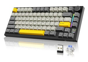ATTACK SHARK X820ULTRA ���J�j�J���L�[�{�[�h 75% 3���[�h �K�X�P�b�g 5�w���� LED�f�B�X�v���C �m�u 4000mAh