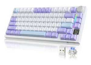 ATTACK SHARK X820ULTRA ���J�j�J���L�[�{�[�h 75% 3���[�h �K�X�P�b�g 5�w���� LED�f�B�X�v���C �m�u 4000mAh