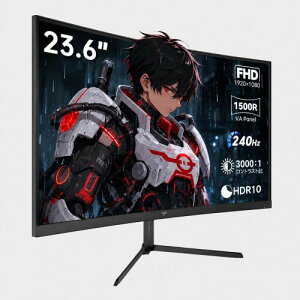 KEY TO COMBAT 24�C���` 240Hz �ȖʃQ�[�~���O���j�^�[ FHD (1920x1080) 1500R VA�p�l�� 3000:1�R���g���X�g�� Adaptive Sync HDR10�Ή� HDMI2.0×2 DP1.4×1 VESA�}�E���g�Ή� KTC ���j�^�[H24S17P
