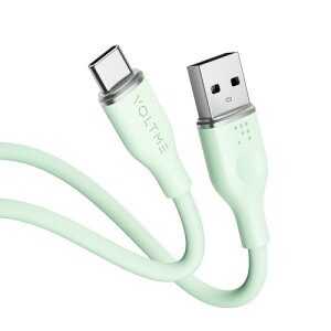 VOLTME USB Type C P[u _炩VR ܂Ȃ fh~ ^Cvc P[u }[d QuickCharge3.0Ή Xperia/Galaxy/LG/iPad Pro/MacBook ̑ Android(AhCh)  USB-C@Ή ݑΖ