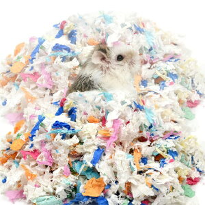 100g ハムスター 床材 紙 マルチカラー 柔らかい ふわふわ 小動物消臭保護 紙マット 吸水紙 爽やか 快適マット 巣材 消臭 吸収力強い ハムスター ウサギ チンチラ等 小動物用 寝床に最適