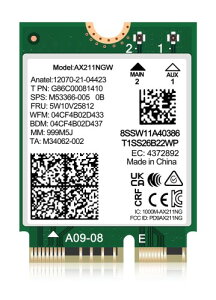 WiFi 6E Wireless Card Ce AX211 NGW M.2: CNVio2, Bluetooth 5.3, Tri-Band 5400Mbps, Network Adapter for Laptop Support Windows 10/11 (64bit), Linux, Chrome OS. Only Available with Gen Intel 12+ CPU