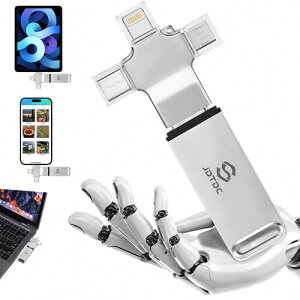 JSL JDTDC iPhone USB������ 256GB4in1 USB�t���b�V���h���C�u & �������[�X�e�B�b�N ��e�� �O���X�g���[�W ���C�g�j���O/Type-C/USB3.0/Micro USB �S�f�o�C�X�Ή� �ʐ^ ���� �A���� ���� �ۑ� �e�ʕs��