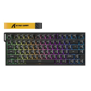 ATTACK SHARK R82HE �L���Q�[�~���O�L�[�{�[�h�F�^8K�|�[�����O���[�g/0.005mm�������xRT�Ή�/����&���������R����/75%�R���p�N�g���C�A�E�g/�q��A���~�v���[�g/5�w�����\��/HIFI�T�E���h/256K�X