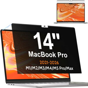 MacBook Pro 14 �`�����h�~�t�B���^�[ (2021-2026, M1,M2,M3,M4,M5)�p �}�O�l�b�g�� �`�����h�~�t�B���� �ی�t�B���� �v���C�o�V�[�t�B���^�[ �̂������h�~ �t�B���� �u���[���C�g�J�b�gMamol