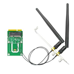 GLOTRENDS WA03 Mini PCIe - M.2 E Key WiFiA_v^AM.2 WiFi 4/5/6/6e/7/Coral TPUW[pA3.5 dBi SMAAeit