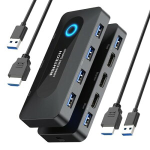 KVMXCb`RSHTECH USB ؑ֊ HDMI 4K@60Hz A4 USB 3.0 |[g p\R2p L[{[h}EXv^[1HDj^[ HDMIP[u2{AUSBP[u2{t؂ւ(RSH-A301)