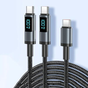 2pcs USB Type C �P�[�u�� 100W/5A PD�Ή� Type-C to Type-C �}���[�d �o�̓X�N���[���\�� �i�C�����҂� �^�C�vc �[�d�P�[�u�� iPhone 15/15 Pro/15 Plus/15 Pro Max, MacBook Air/Pro 13'', iPad Mini 6/Pro/Air, Switch��USB-C�@