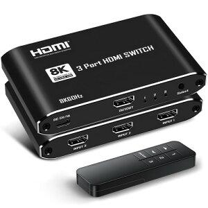 HDMI 2.1 �ؑ֊� 3����1�o�� Chayoo HDMI�Z���N�^�[ ���z�� �����R���t�� 48Gbps���ш� HDCP2.3 PS5/PS4 pro/Xbox/TV-box/PC/Switch/BlueRay DVD�v���[���[�ȂǑΉ�