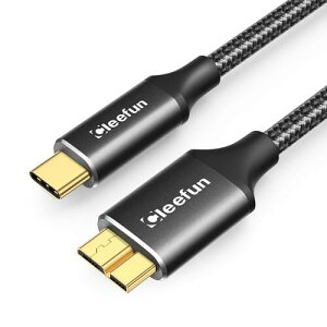 CLEEFUN USB C to Micro B P[u 0.5m USB 3.1 10Gbps f[^] Type C to Micro B ϊP[u 50cm USB C OthddP[u }CNBϊP[u OtHDD/SSD n[hhCu/Macbook(Pro)/J