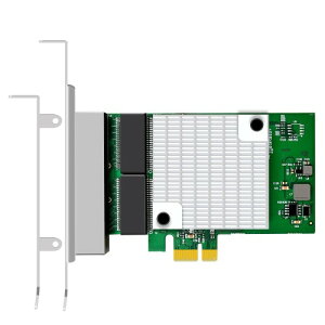 GLOTRENDS ST7387 4ポートGigabit PCIe LANカード、4 x RTL8111Hチップ、4 x RJ45 LANポート、PCIe X1インストール