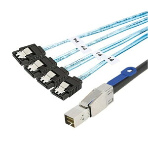 AoQhir Mini SAS HD SFF-8644 IC - 4 x SATA 7�s���P�[�u�� ? 6Gbps �����T�[�o�[�n�[�h�h���C�u�C���^�[�R�l�N�g�A28AWG���� (1m)