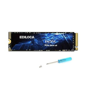 Ediloca EN705 SSD 1TB PCIe Gen4 NVMe M.2 2280 PS5mFς őǍ: 5000MB/s ő发F4500MB/s 3D NAND TLC SSD _Ci~bN SLC LbV m[gp\RƃfXNgbvp\R ɑΉ [J